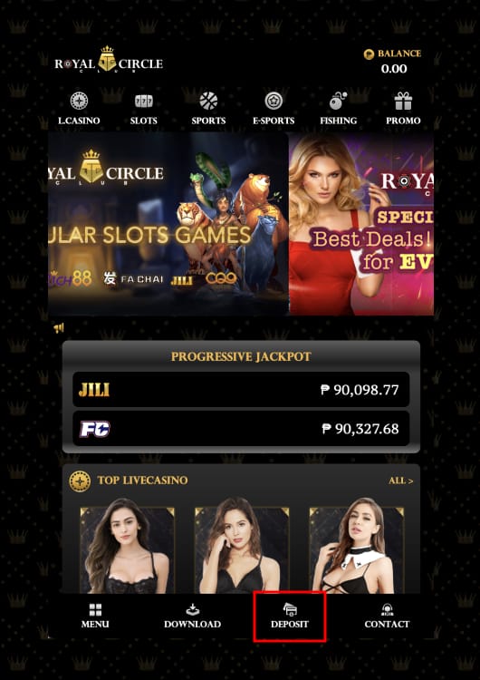 Royal Circle Club Casino How to Deposit